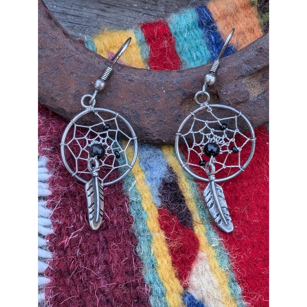 Vintage Dream Catcher Earrings, Masha Jewelry, Southwestern Earrings